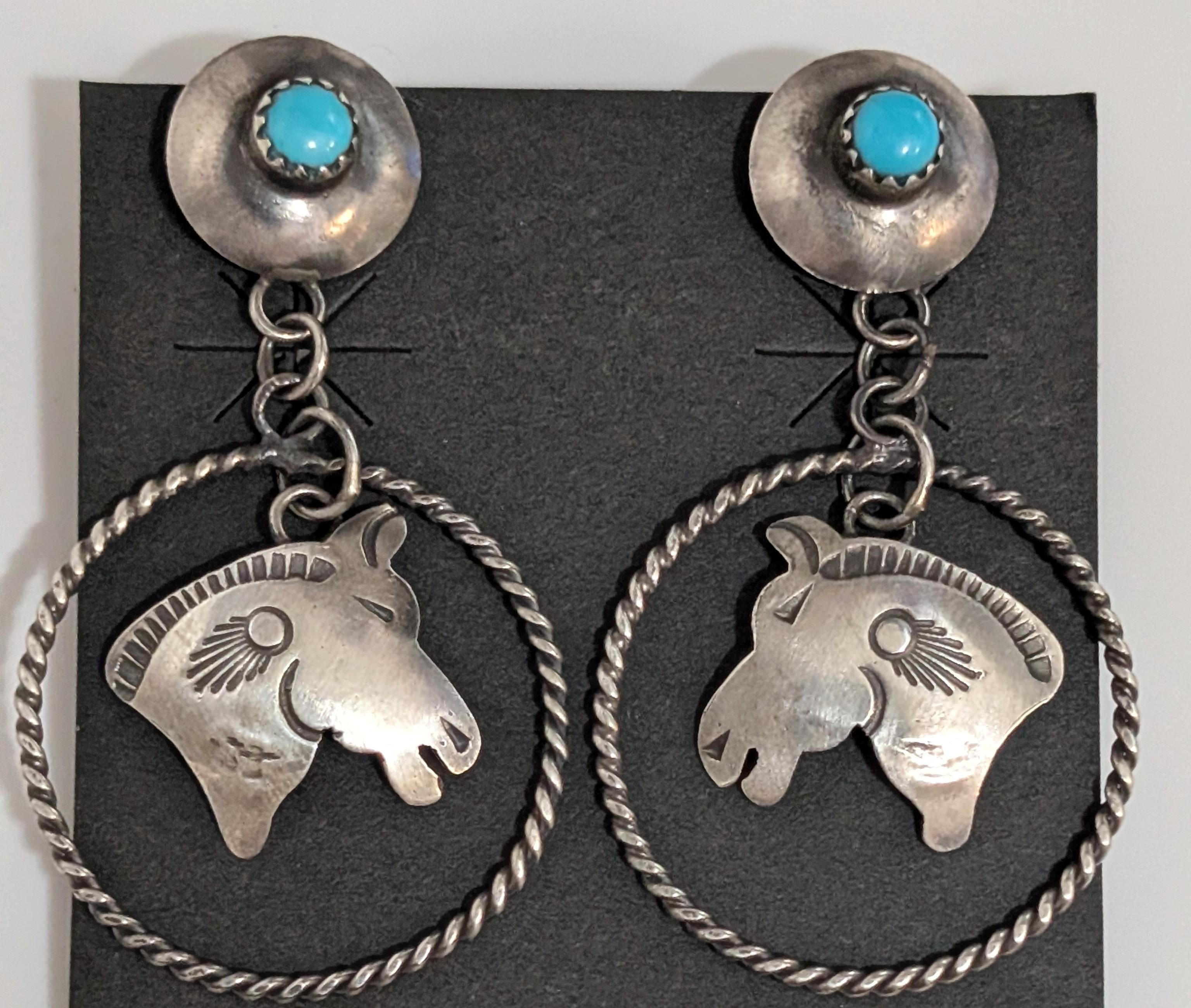 Dangley Earrings w Horse Head
