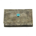 Stamped Rectangular Box w/ Turq