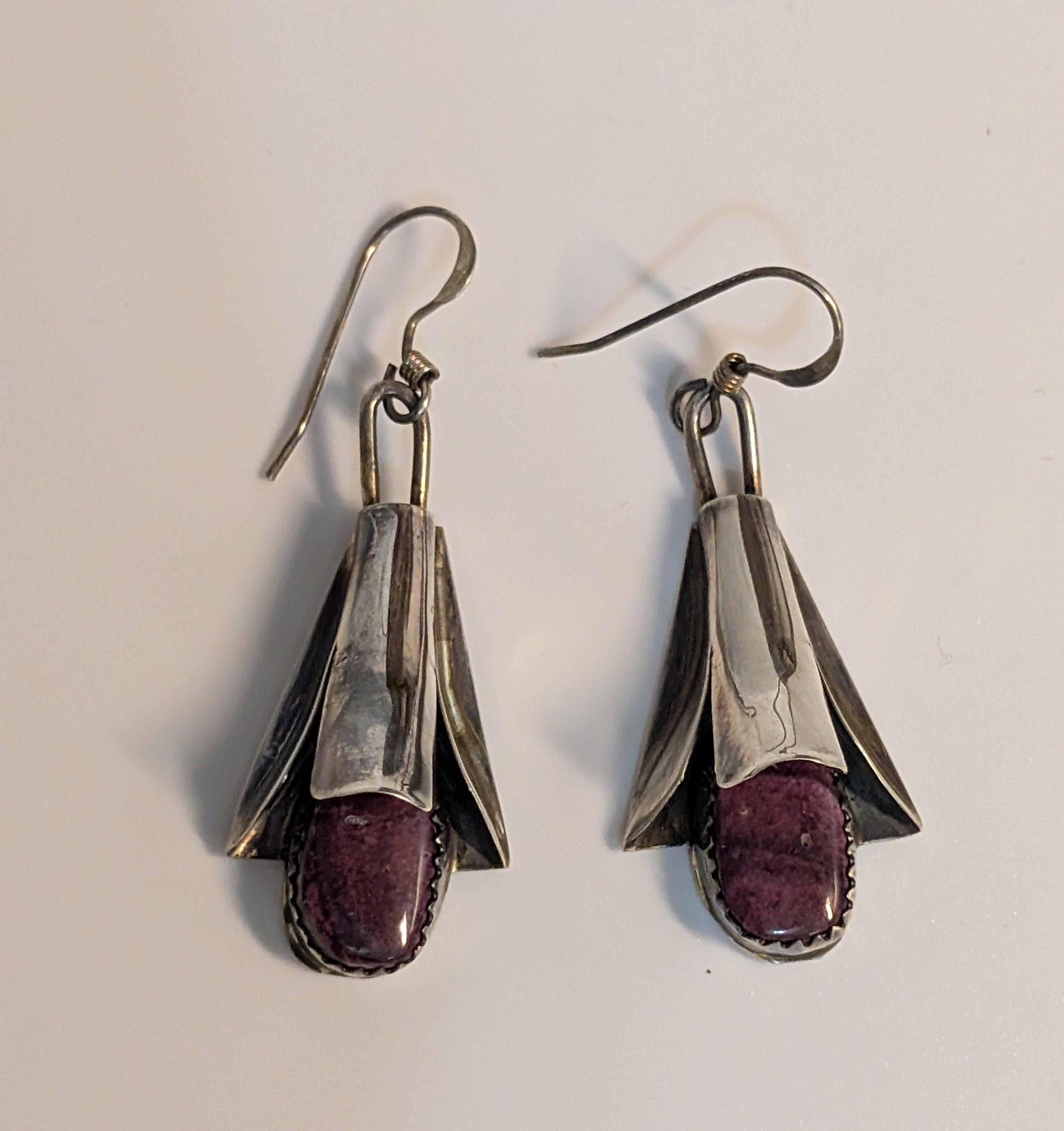 Squash Blossom Earrings w Spiny Oyster