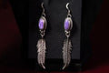 Charoite Earrings by Mary Tso
