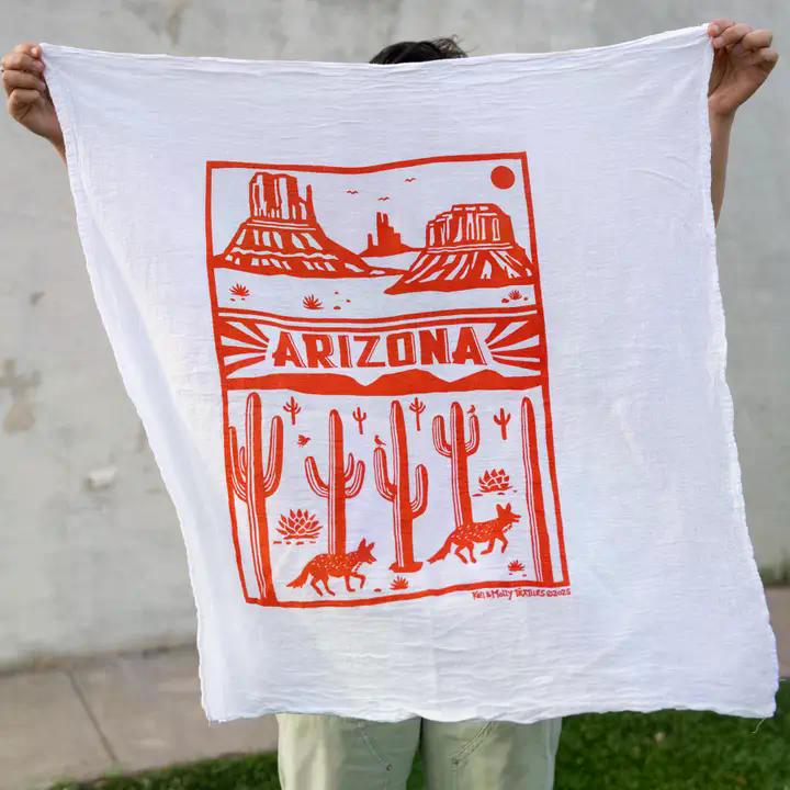 Flower sack Dish Towel - Arizona, burnt orange