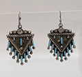 Zuni Earrings w Turq., Kevin K Leekity