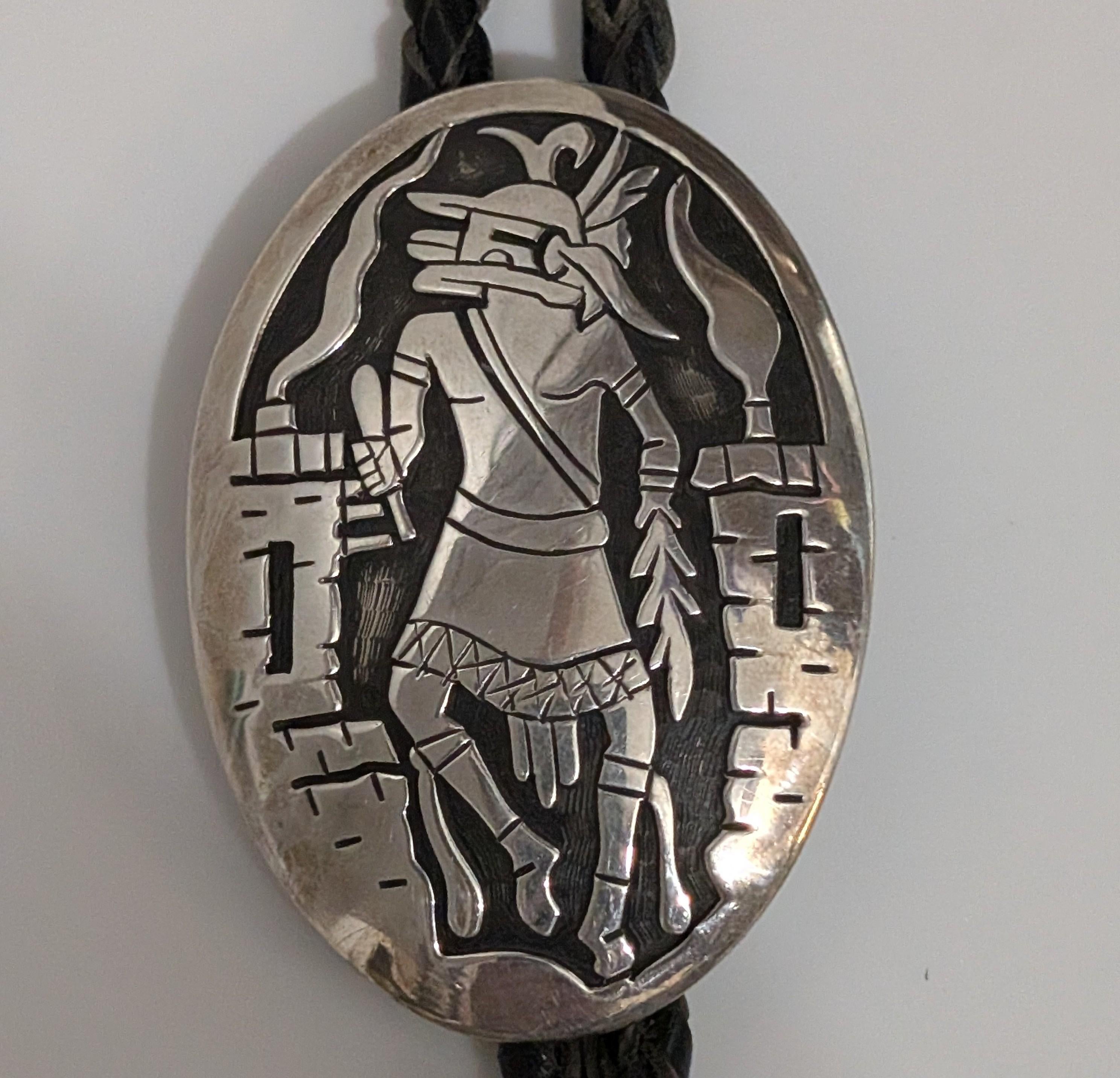 Vintage Hopi Bolo by Leonard Shupia