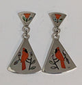 Inlay Cardinal Earrings by Sanford Edaakie