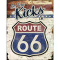 Rt 66 Kicks Tin Sign