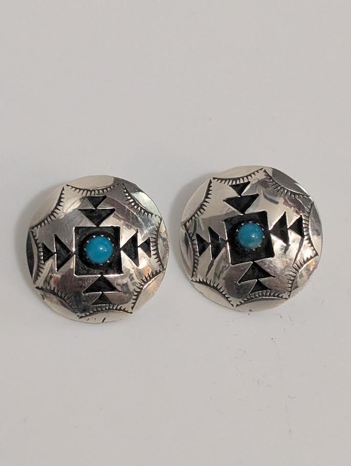 Round Post Shadow Box Earrings