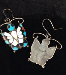 Zuni Inlay Butterfly Earrings