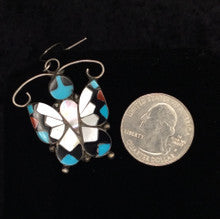 Zuni Inlay Butterfly Earrings