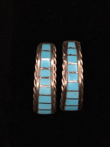 Turquoise Inlay Earrings E623 19
