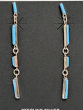Dangly Zuni Turquoise Earrings