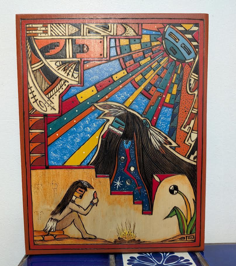 Hopi Plaque w Sun, Steve Mutz