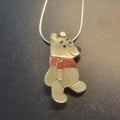Inlay Winnie Pooh Pendent/Pin on 20" chain