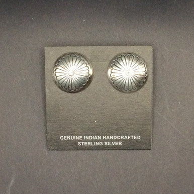 Round Sterling Silver CLIP  Earrings