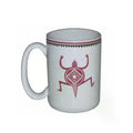 Lizard Mimbreno Ceramic Mug 15oz, Maroon