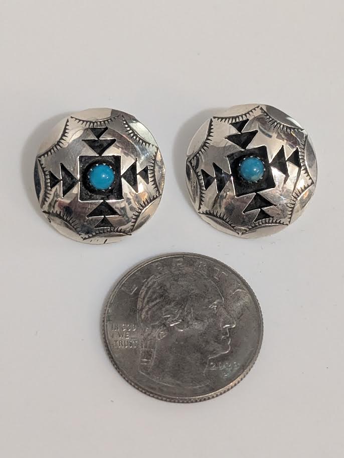 Round Post Shadow Box Earrings