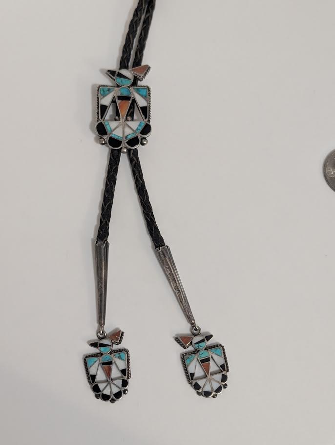 Bolo, Inlay Bird w Matching Inlay ends