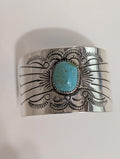 Sterling Silver & Turquosie Hair Barette#2, Joann Silver