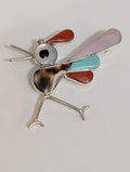 Kelly Eddakie Roadrunner Pin/Pendant, pink tail