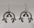 Sandcast Naja Rainbow Earrings w Turquoise