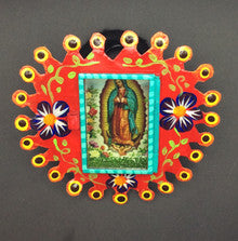 Tin Heart with Virgin Mary