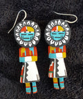 Sun God Kachina Earrings