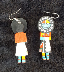 Sun God Kachina Earrings