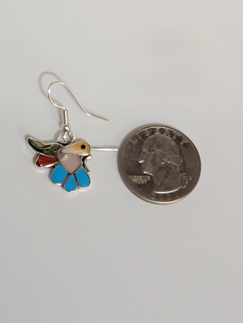 Zuni Inlay Hummingbird Earrings