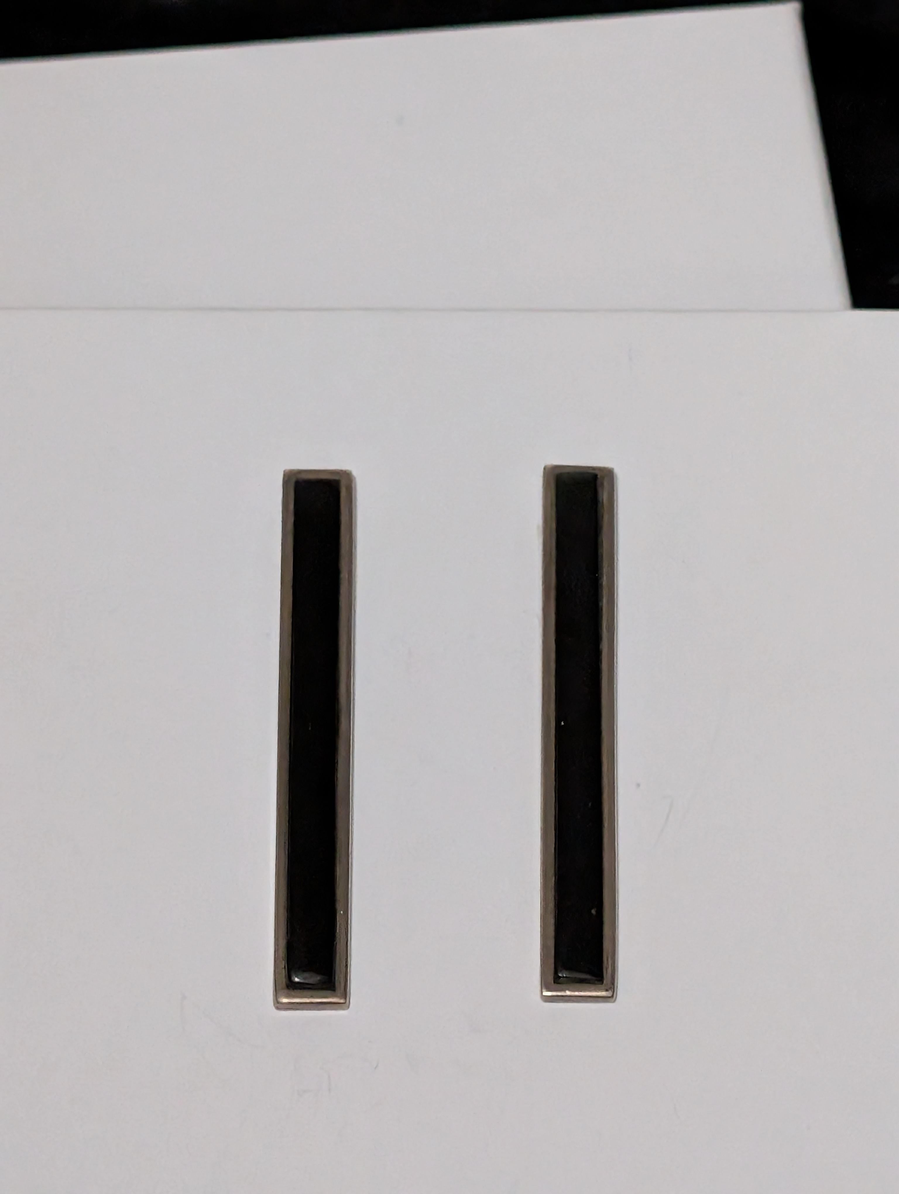 J Woolsey Earrings, Onyx
